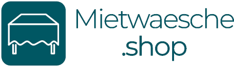 Mietwaesche.shop - Hussen, Tischdecken & mehr, Deko · Floristen · Hussen in den Bergen, Logo