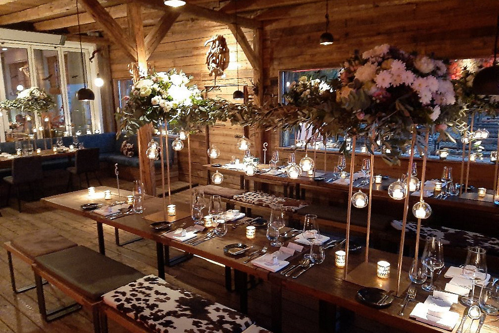Hochzeitsdekoration in der Winterlounge